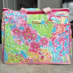 Lilly Pulitzer Colorful Floral Tote Bag